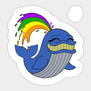 Shootin' Rainbows Out Your Blow Hole Blue Whale Sticker